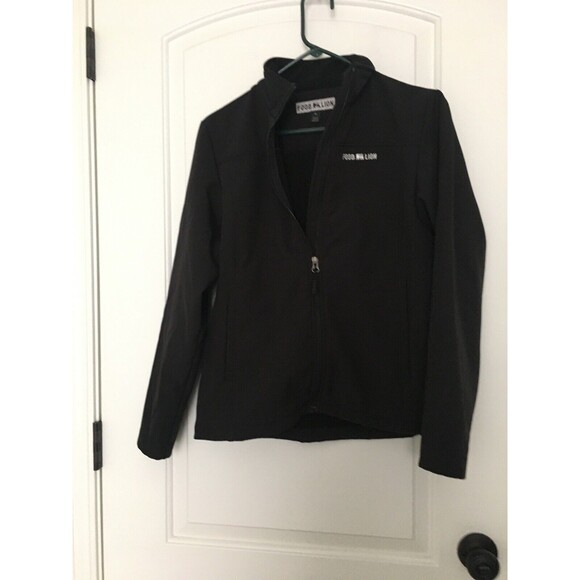 Food Lion Women’s Zip Up Jacket Coat Size Medium Black - Picture 1 of 7